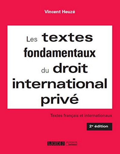 Imagen de archivo de Textes fondamentaux du droit international priv a la venta por medimops