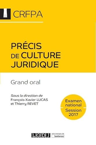 Beispielbild fr Prcis de culture juridique - Examen national Session 2017 zum Verkauf von Ammareal