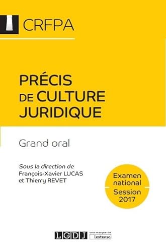 Stock image for Prcis de culture juridique - Examen national Session 2017 for sale by Ammareal