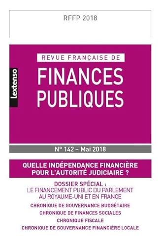 Stock image for REVUE FRANAISE DE FINANCES PUBLIQUES N 142 MAI 2018 for sale by Ammareal