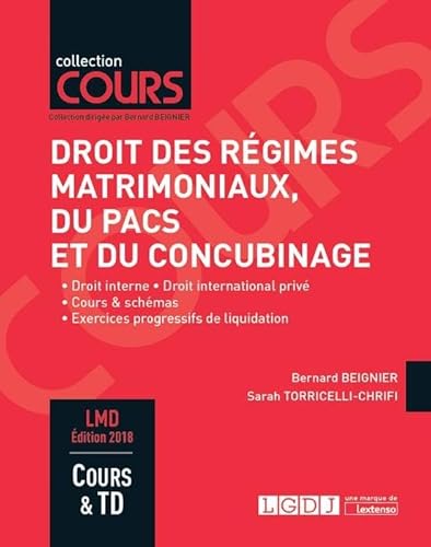 Beispielbild fr DROIT DES REGIMES MATRIMONIAUX, DU PACS ET DU CONCUBINAGE - 6EME EDITION: DROIT INTERNE DROIT INTERNATIONAL PRIVE zum Verkauf von Ammareal