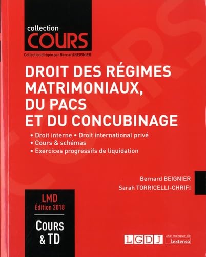 Stock image for DROIT DES REGIMES MATRIMONIAUX, DU PACS ET DU CONCUBINAGE - 6EME EDITION: DROIT INTERNE DROIT INTERNATIONAL PRIVE for sale by Ammareal