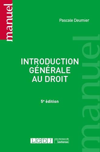 Beispielbild fr Introduction gnrale au droit (2019) (5e d.) zum Verkauf von Ammareal