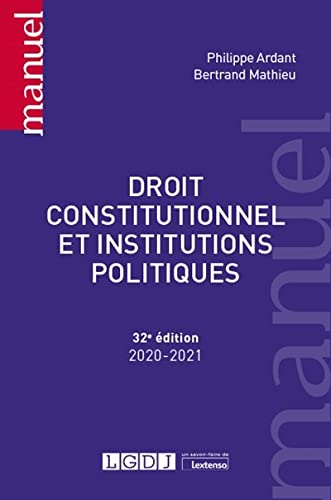 Beispielbild fr Droit constitutionnel et institutions politiques (2020) zum Verkauf von Ammareal