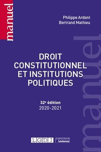 Stock image for Droit constitutionnel et institutions politiques (2020) for sale by Ammareal