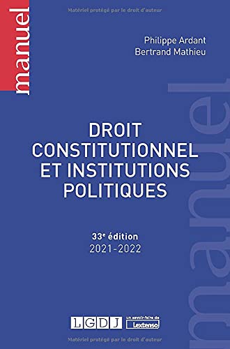 Imagen de archivo de Droit constitutionnel et institutions politiques (edition 2021/2022) a la venta por LiLi - La Libert des Livres