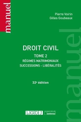 Beispielbild fr Droit civil: Rgimes matrimoniaux, successions, libralits (Tome 2) zum Verkauf von Gallix