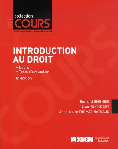 9782275101859: Introduction au droit: Cours - Tests d'valuation (2022)