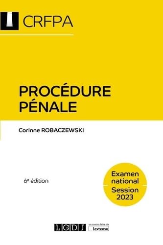 Stock image for Procdure pnale - CRFPA - Examen national Session 2023 for sale by Gallix