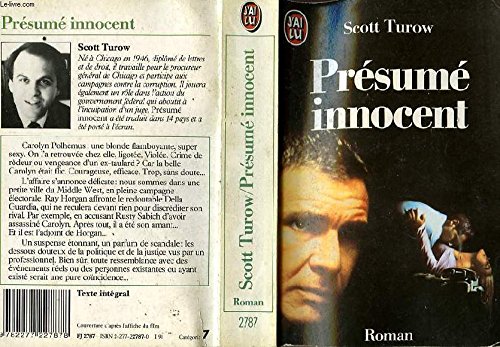Presume innocent (LITTÃ‰RATURE Ã‰TRANGÃˆRE) (9782277227878) by Turow Scott