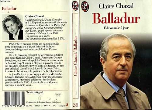 Beispielbild fr Edouard Balladur zum Verkauf von Librairie Th  la page