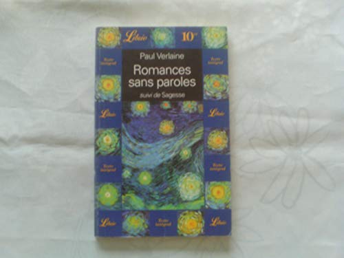 Stock image for Romances sans paroles. suivi de Sagesse for sale by Librairie Th  la page