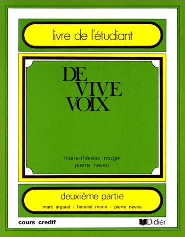 9782278017324: De vive voix leons 13  21 livre de l'lve