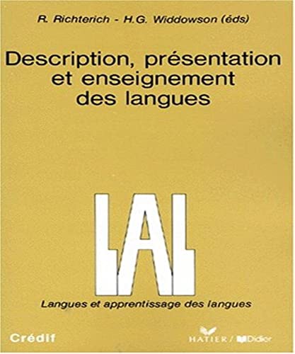 Beispielbild fr Langue ET Apprentissage DES Langues: Description, Presentation ET Enseignement DES Langues zum Verkauf von Reuseabook
