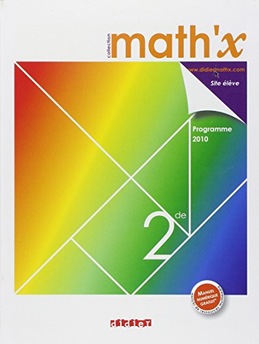 Beispielbild fr Math'x 2de - manuel petit format - dition 2010 zum Verkauf von Ammareal