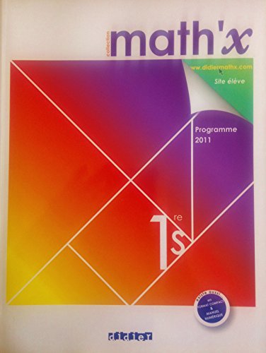 Beispielbild fr Math'x 1re S - manuel format compact - dition 2011 zum Verkauf von Ammareal