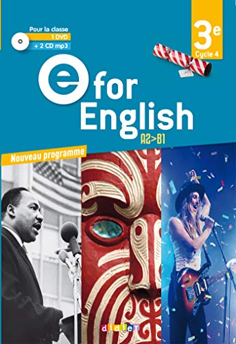 Imagen de archivo de E for English 3e - Anglais Ed.2017 - Coffret classe 2 CD audio + 1 DVD a la venta por Gallix