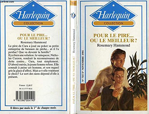 Imagen de archivo de Pour le pire ou le meilleur ? (Harlequin) a la venta por Librairie Th  la page