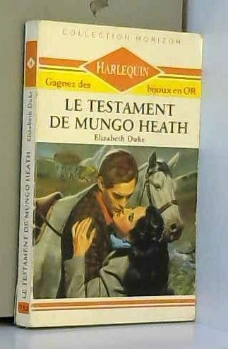 Stock image for Le testament de Mungo Heath for sale by Librairie Th  la page