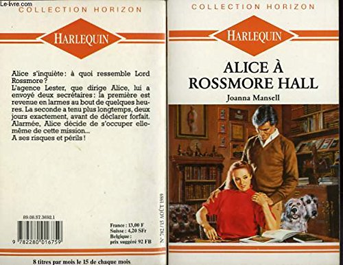 Beispielbild fr Alice a rosemore hall - lord and master zum Verkauf von Ammareal