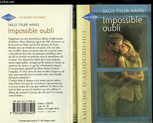 Beispielbild fr Impossible oubli (Amours d'aujourd'hui) zum Verkauf von Librairie Th  la page