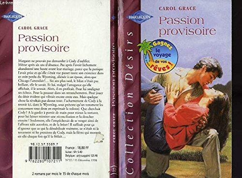 Beispielbild fr Passion provisoire (Dsirs) zum Verkauf von Ammareal