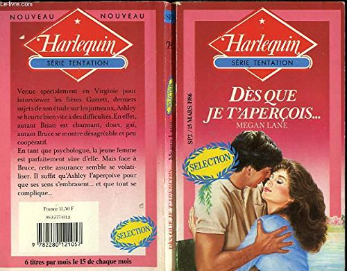 Imagen de archivo de Des que je t'apercois. - twice the loving a la venta por Librairie Th  la page