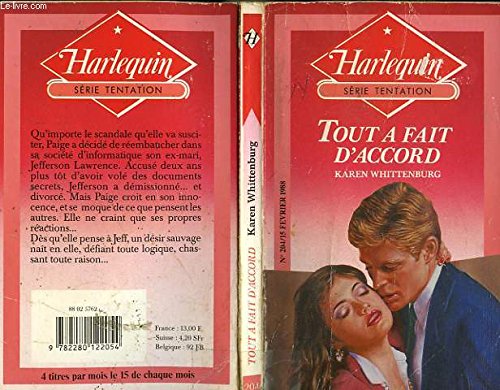 Stock image for Tout  fait d'accord (Harlequin) for sale by Librairie Th  la page