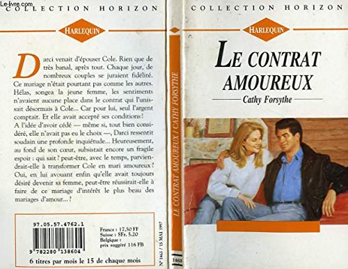 Stock image for Le contrat amoureux (Collection Horizon) for sale by Ammareal