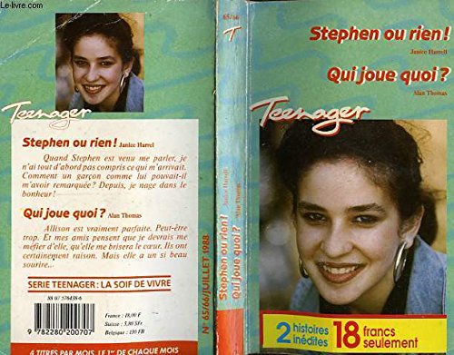 Imagen de archivo de Stephen ou rien ! Qui joue quoi ? a la venta por Librairie Th  la page