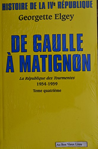 Stock image for De Gaulle  Matignon for sale by medimops