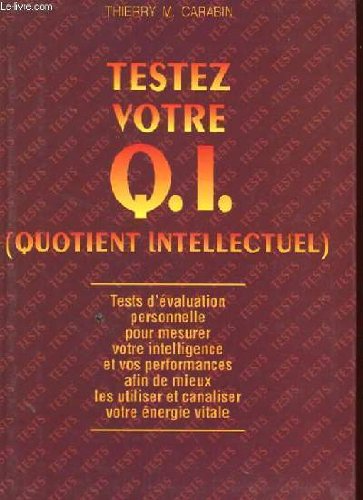 Stock image for Testez votre q. i. for sale by Librairie Th  la page