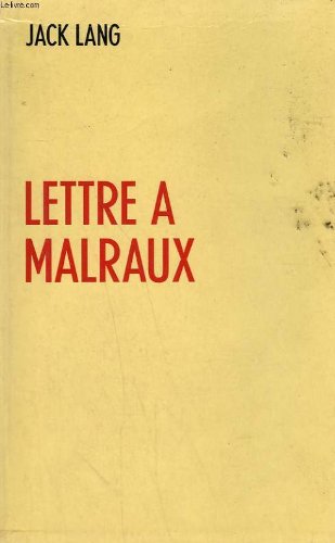 Beispielbild fr Lettre a malraux. zum Verkauf von Ammareal