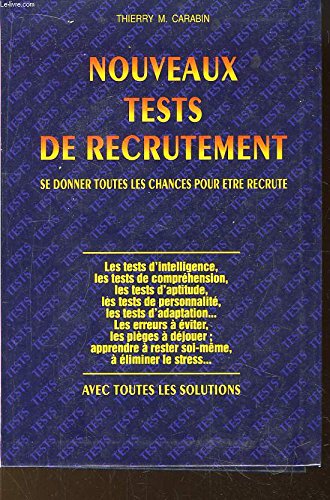 Imagen de archivo de Nouveaux tests de recrutement. a la venta por Librairie Th  la page