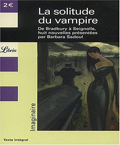 Beispielbild fr La solitude du vampire zum Verkauf von Ammareal