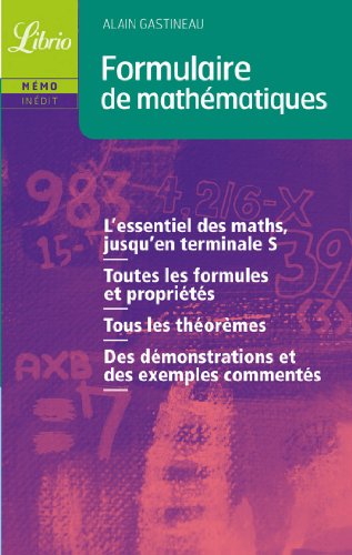 Stock image for Formulaire De Mathmatiques for sale by RECYCLIVRE