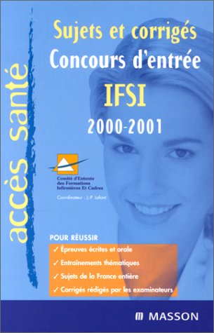 Imagen de archivo de Concours d'entre IFSI 2000 / 2001 a la venta por Librairie Th  la page