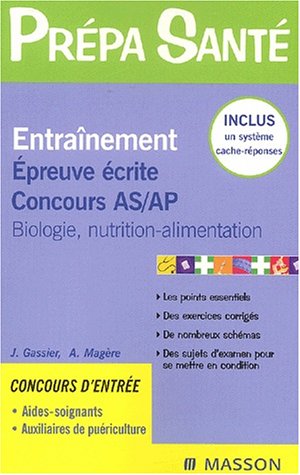 Beispielbild fr Entranement preuve crite concours AS-AP zum Verkauf von LiLi - La Libert des Livres