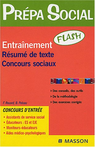 9782294013171: Entranement Rsum de texte Concours sociaux