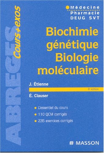 Beispielbild fr Biochimie gntique, biologie molculaire zum Verkauf von Ammareal