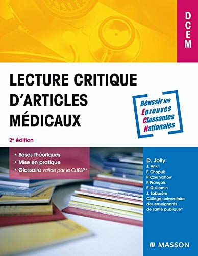 Imagen de archivo de Lecture Critique Articles Mdicaux a la venta por LiLi - La Libert des Livres