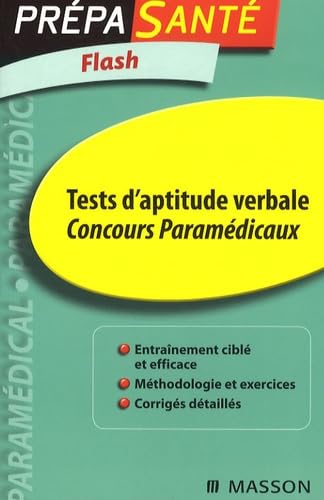 9782294707896: Flash tests d'aptitude verbale concours paramdicaux (Prpa Sant)