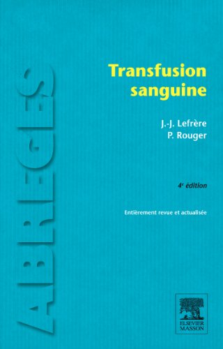 Beispielbild fr Transfusion sanguine: POD zum Verkauf von Ammareal