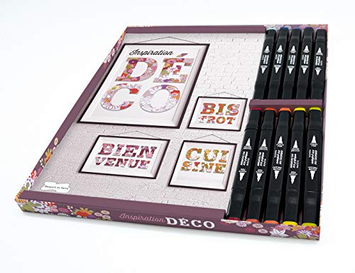 9782295005717: Inspiration dco: 100 lettres dtachables  colorier et prtes  encadrer ! Coffret livre + feutres