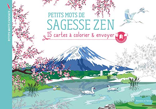 Imagen de archivo de Petits mots de sagesse zen : 18 cartes  colorier & envoyer a la venta por medimops