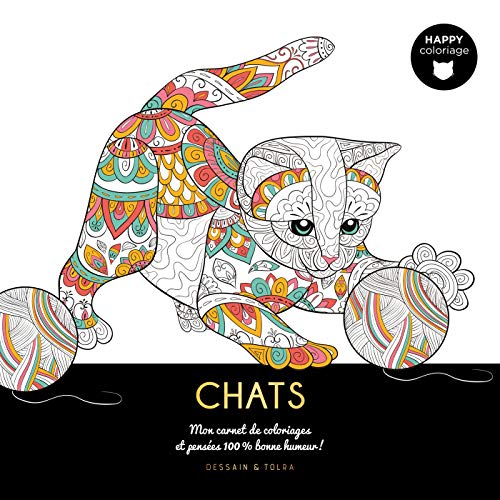 9782295013125: Chats - Happy coloriage: Mon carnet de coloriages & messages 100 % bonne humeur !