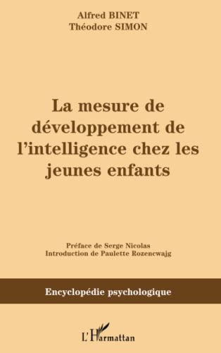 Stock image for La mesure du dveloppement de l'intelligence chez les jeunes enfants (French Edition) for sale by Gallix