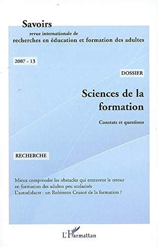 Beispielbild fr Sciences de la formation: Constats et questions (13) zum Verkauf von Gallix