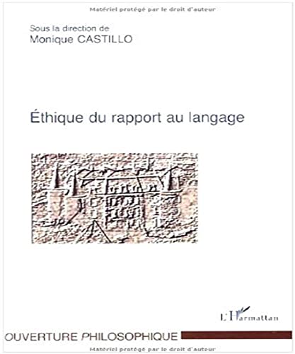 Imagen de archivo de Ethique du rapport au langage a la venta por Gallix