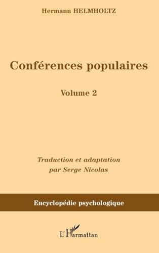 ConfÃ©rences populaires: Volume 2 (9782296068926) by Helmholtz, Hermann